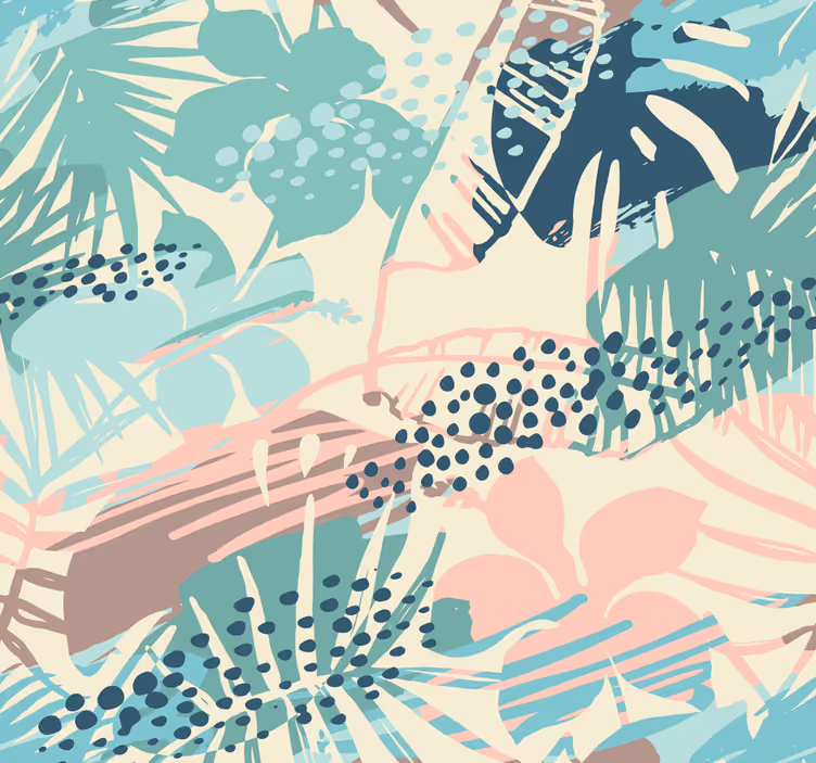 Tapete Dschungel exotisches blattdesign - TenStickers