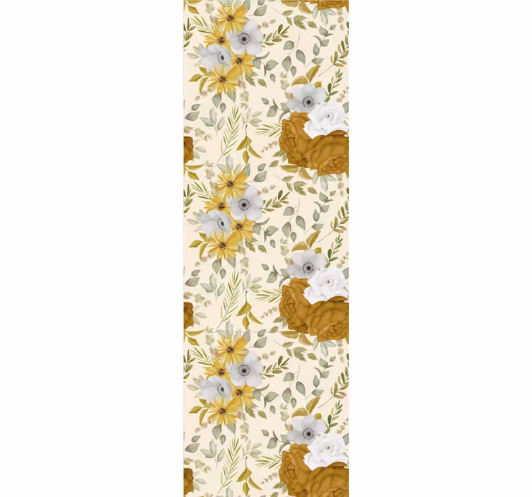 Blumentapete mit nistenden blüten - TenStickers