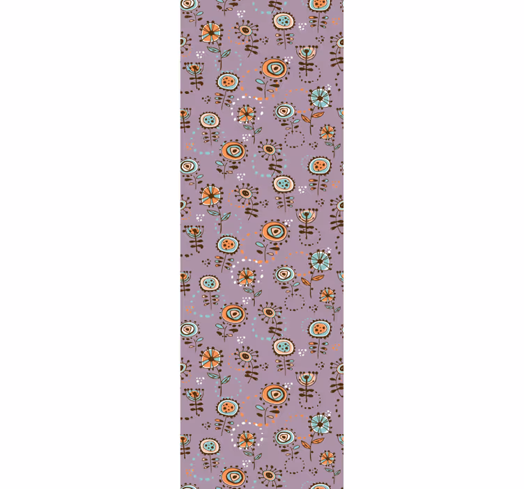 Blumentapete volkskunst-aufnäher - TenStickers