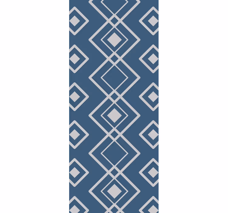 Tapete geometrisch diamantblaues gitter - TenStickers