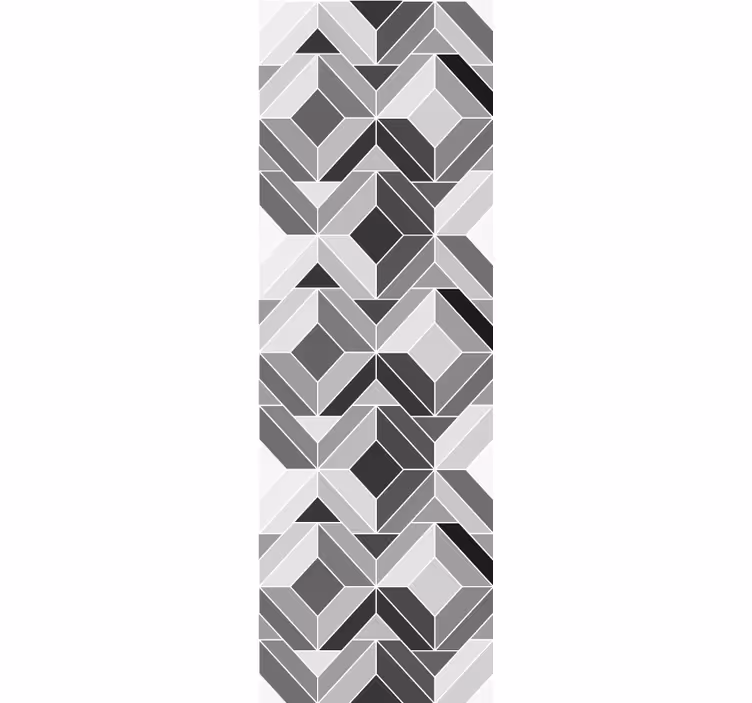 Geometrische tapete mit kubischen grauen formen - TenStickers