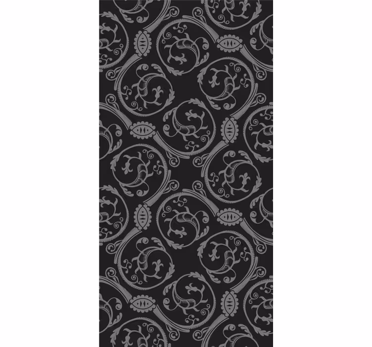 Tapete florale Ornamente elegante schwarze elemente - TenStickers