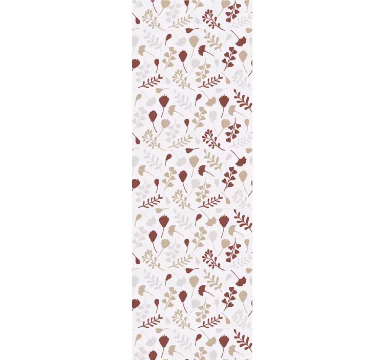 Tapete florale Ornamente braune zweige anordnung - TenStickers