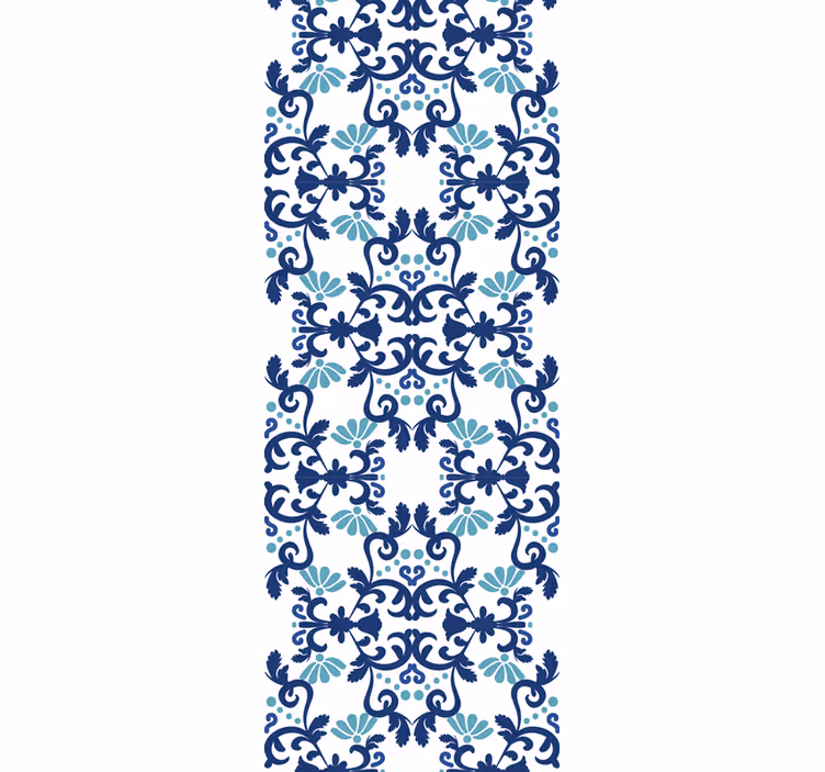 Tapete Fliesen verziertes blaues mosaik - TenStickers