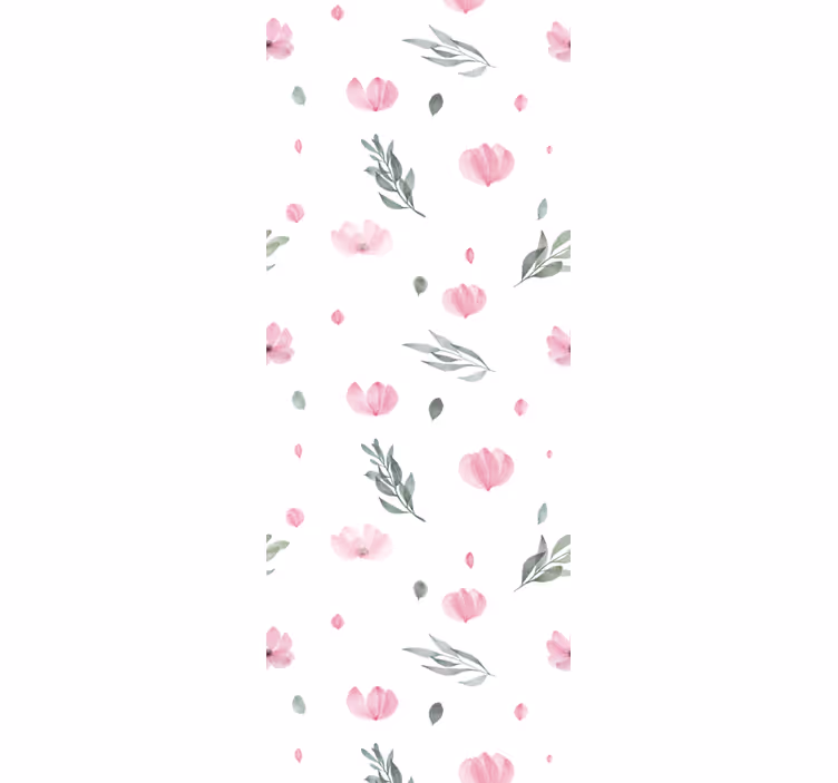 Blumentapete zartrosa blüten - TenStickers