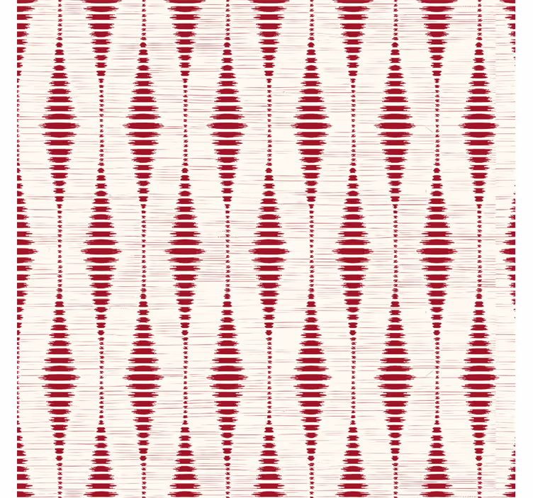 Geometrische Tapete rotes rabaul-ikat - TenStickers