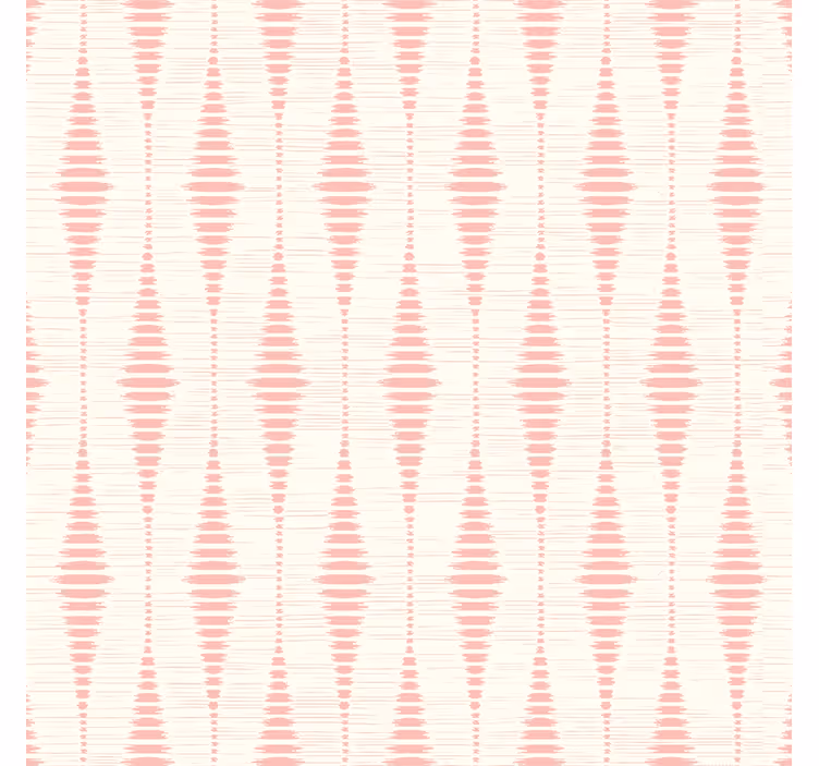 Geometrische Tapete pastellrosa rabaul ikat - TenStickers