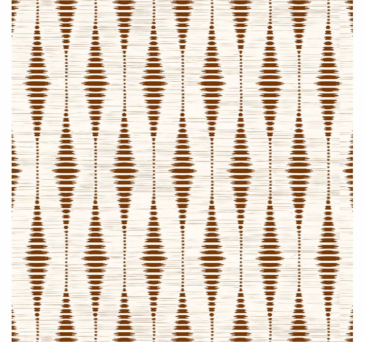 Geometrische Tapete schokoladenbrauner rabaul-ikat - TenStickers