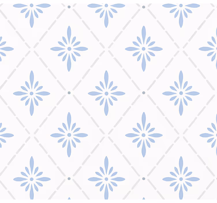 Tapete Küche blaue rautenfliesen - TenStickers