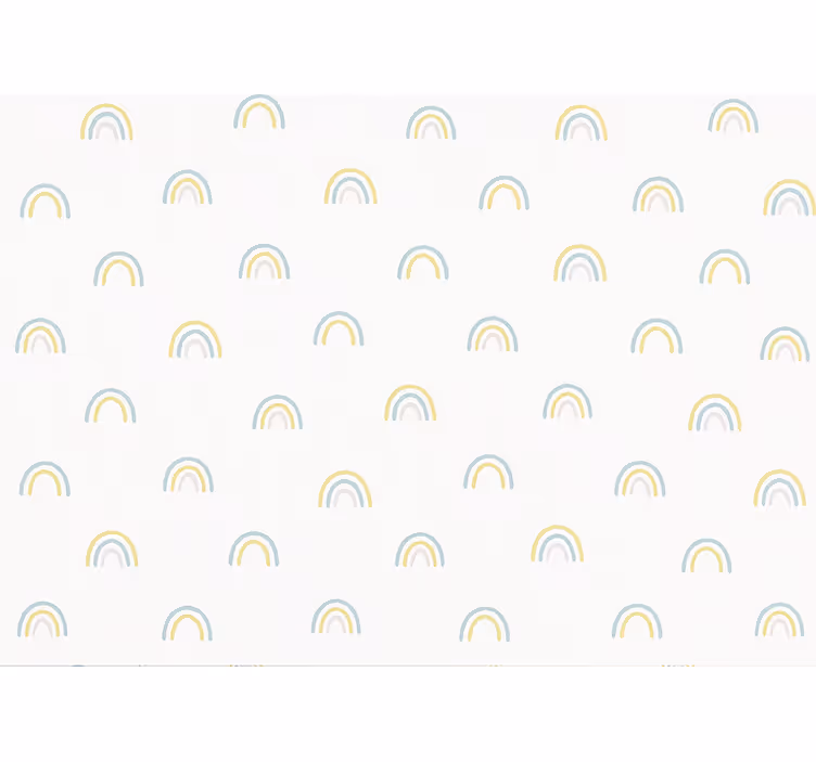 Tapete Kinderzimmer verstreute pastellfarbene regenbögen - TenStickers
