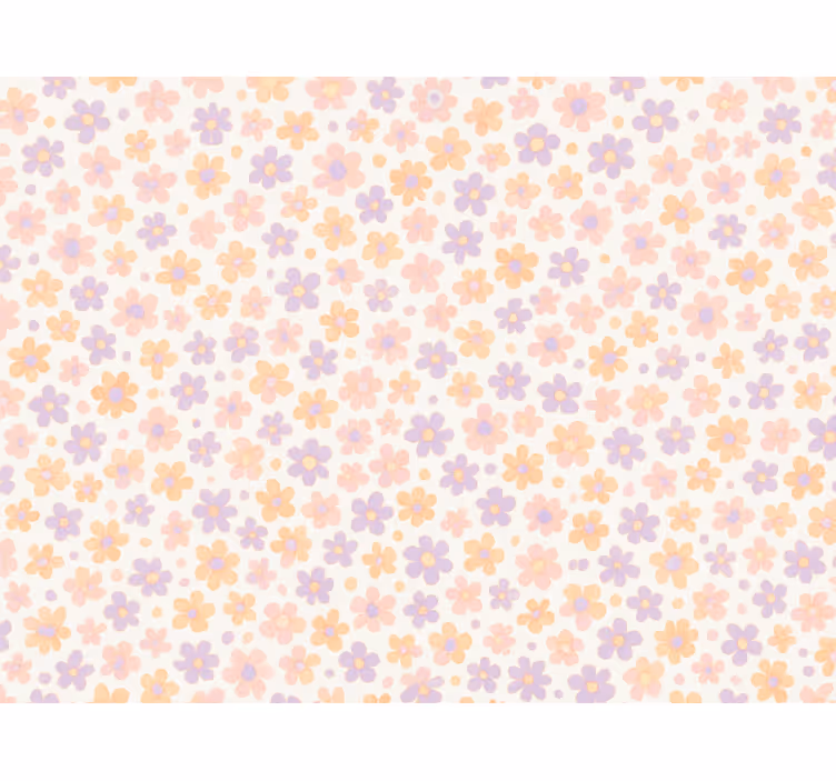 Tapete Kinderzimmer kleine pastellfarbene blumen - TenStickers