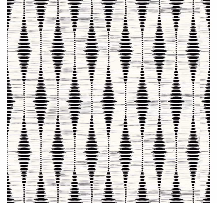 Geometrische tapete black rabaul ikat - TenStickers