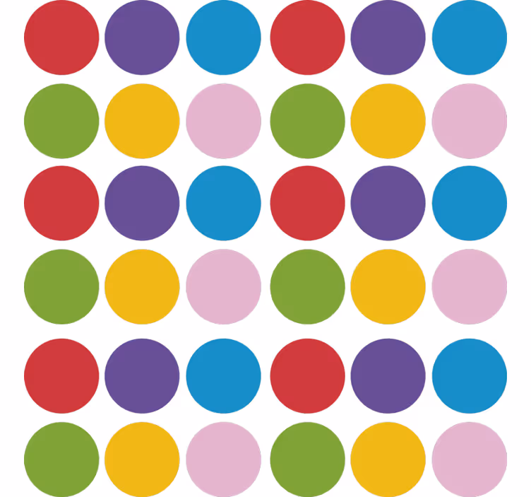 Tapete geometrisch mit einfachen bunten kreisen - TenStickers