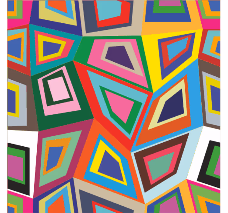 Weitere vintage tapeten bunte unregelmäßige quadrate - TenStickers