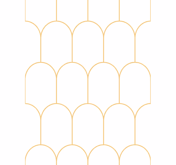 Tapete wohnzimmer mit eleganten goldenen bögen - TenStickers