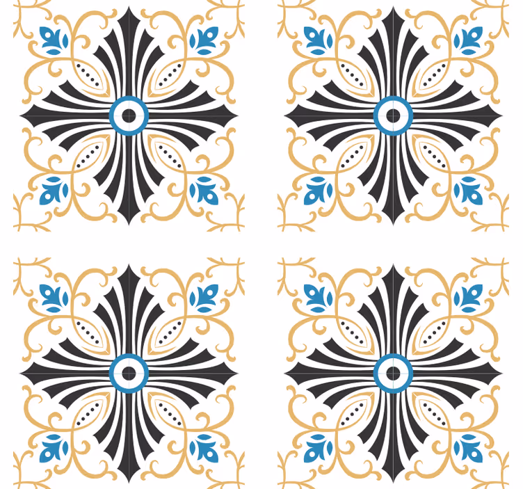 Ornament tapete im vintage kreuzspiraldesign - TenStickers