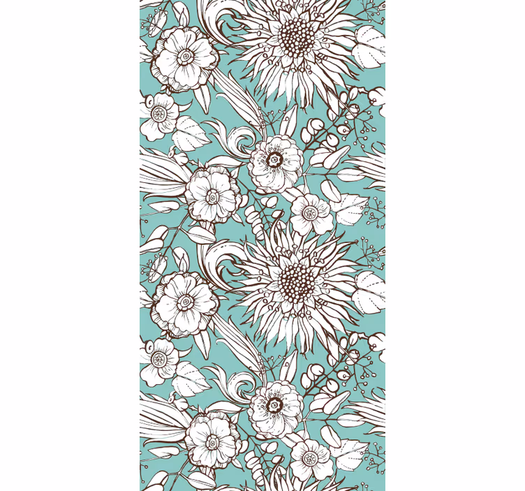 Tapeten schlafzimmer mit sonnenblumenmuster - TenStickers