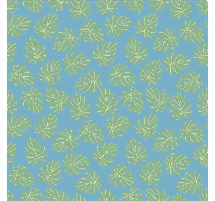 Tapeten schlafzimmer design mit sommerlichen grünen blättern - TenStickers