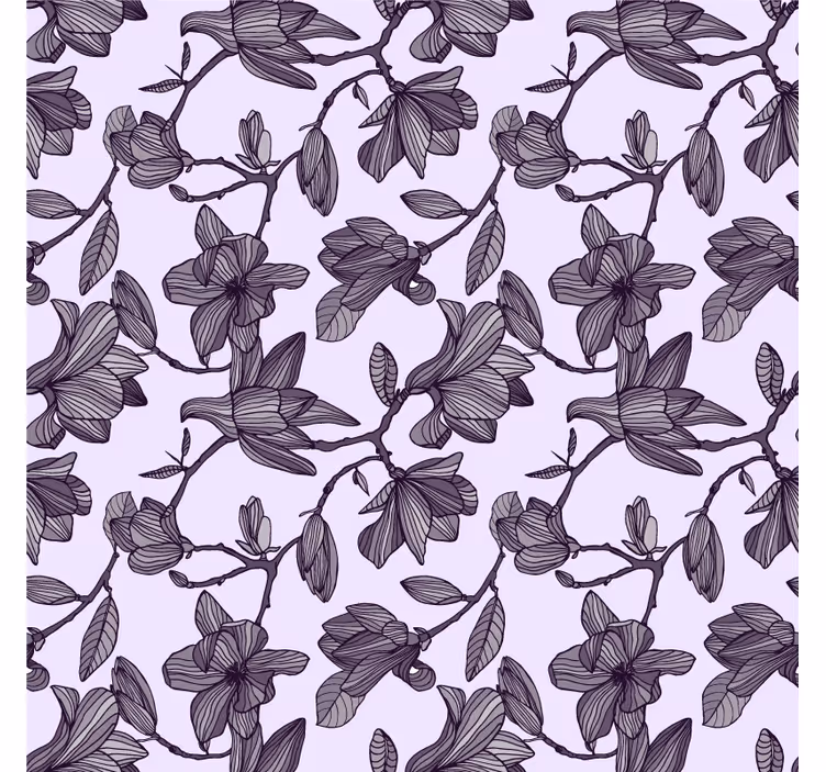 Tapeten schlafzimmer im süßen magnolien-design - TenStickers