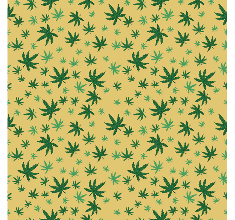 Tapeten schlafzimmer nahtloses cannabis-muster - TenStickers