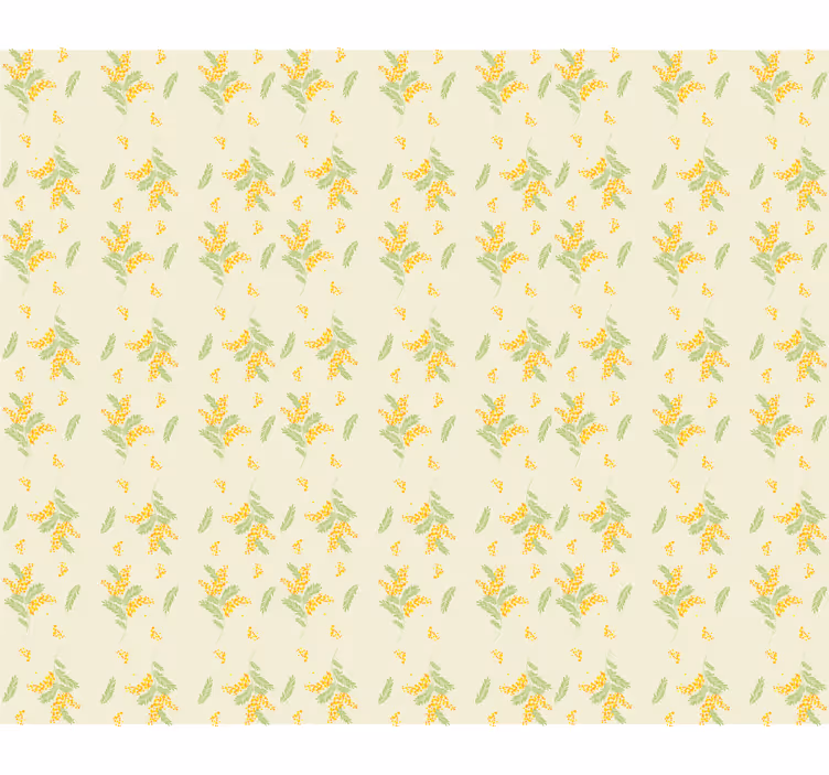 Tapeten schlafzimmer mimosa muster hell - TenStickers