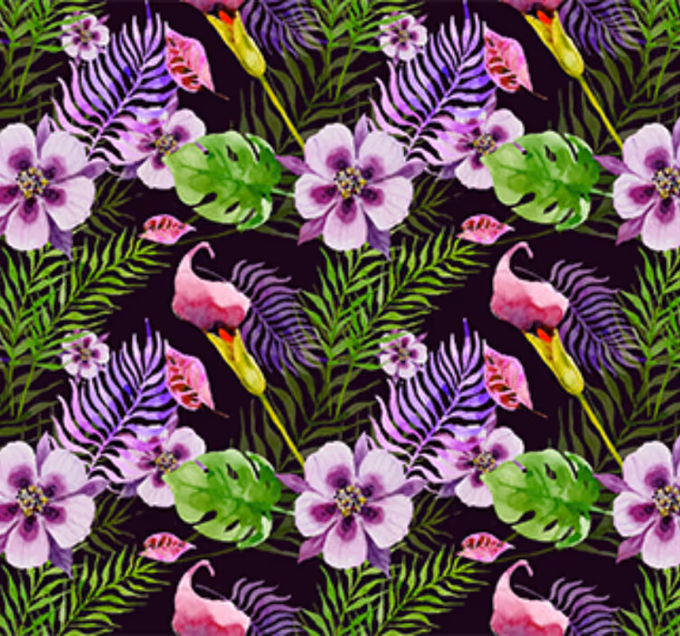 Ornament tapete vinilo ikea dschungelblumen - TenStickers