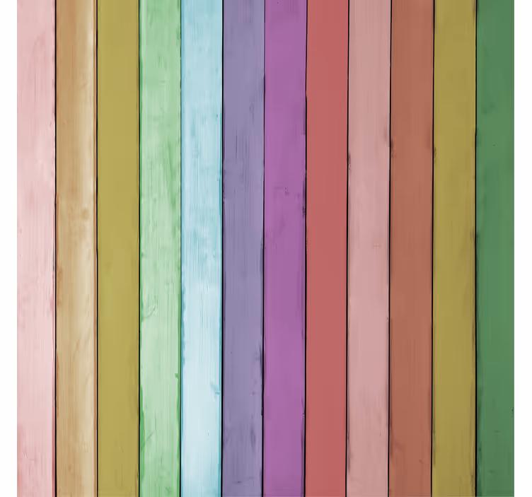 Ornament tapete in hellen holzplanken - TenStickers
