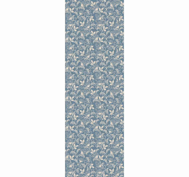 Ornament tapete mit blau-beigen detailmustern - TenStickers