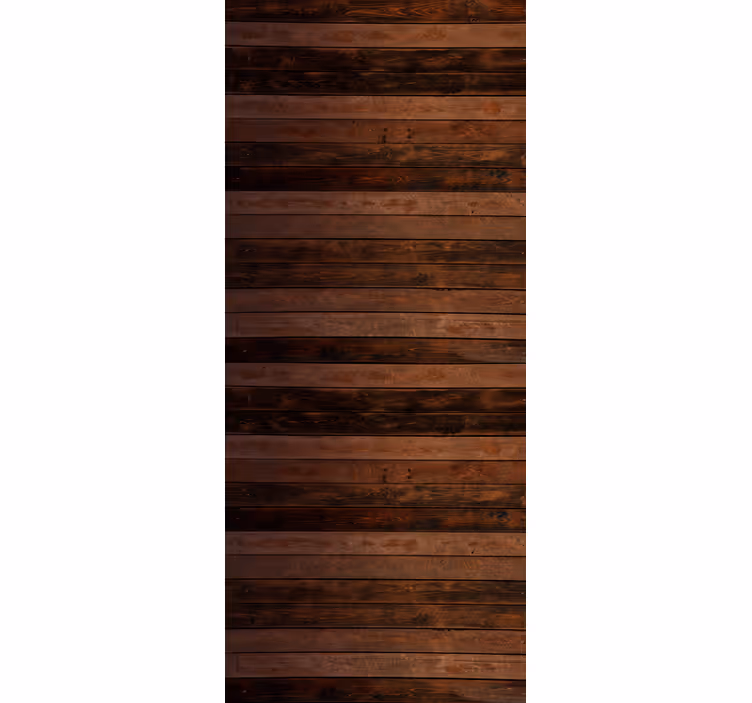 Ornament tapete mit braunen horizontalen planken - TenStickers