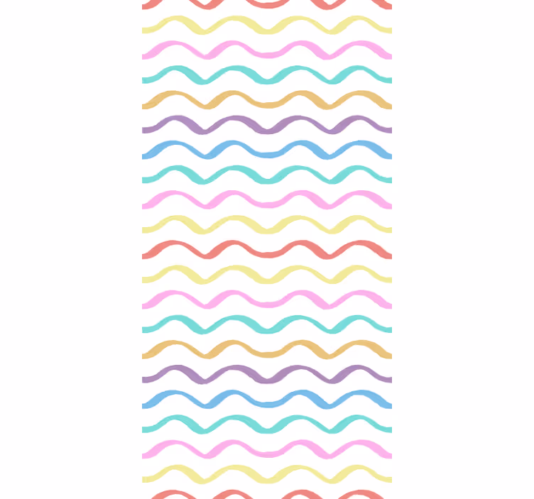 Ornament tapete regenbogenwellenmuster im fantastischen stil - TenStickers