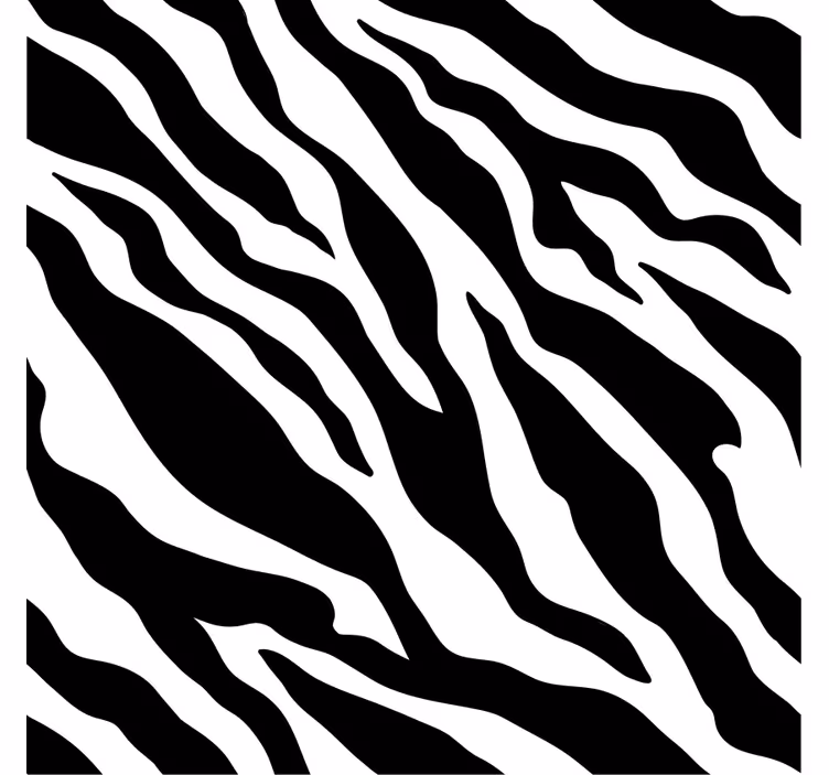 Ornament tapete im zebra streifen muster - TenStickers