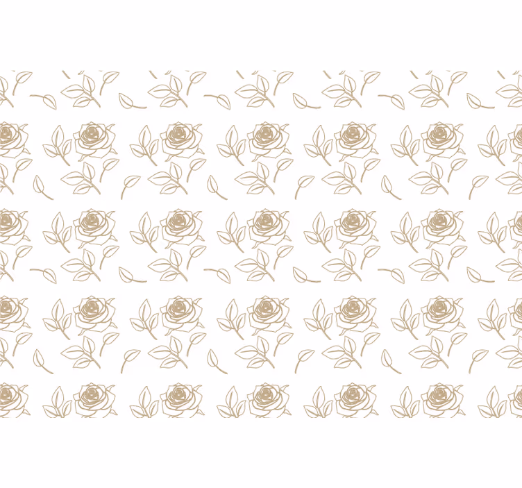 Ornament tapete mit elegantem rosenmuster - TenStickers