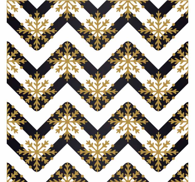 Ornament tapete mit chevron blumenmuster - TenStickers