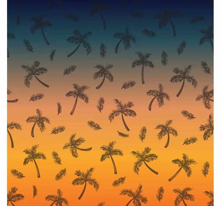 Ornament tapete tropische palmenlandschaft - TenStickers