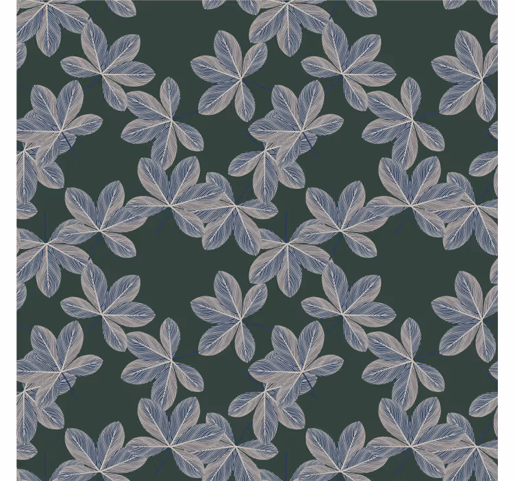 Ornament tapete mit botanischem blattelement - TenStickers