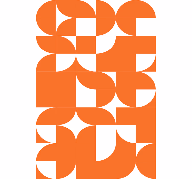 Tapete muster geometrisches kunstmuster orange kreise - TenStickers