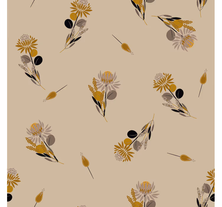 Tapete muster mit vintage blumen - TenStickers