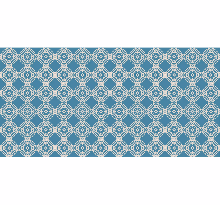 Tapete muster antik vintage blau und weiß - TenStickers