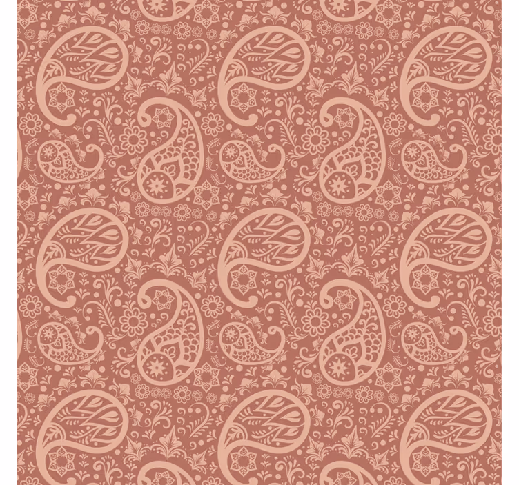 Tapete florale ornamente im warmen paisleymuster - TenStickers