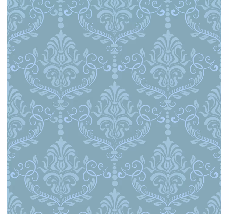 Tapeten schlafzimmer in elegantem blauen barock - TenStickers