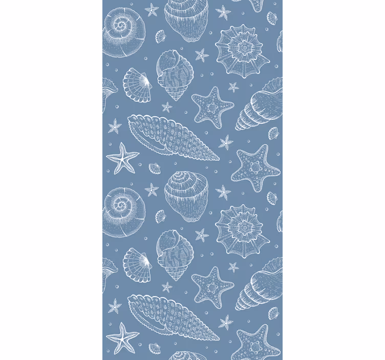 Tapete tiere mit meereslebewesen und muscheln - TenStickers