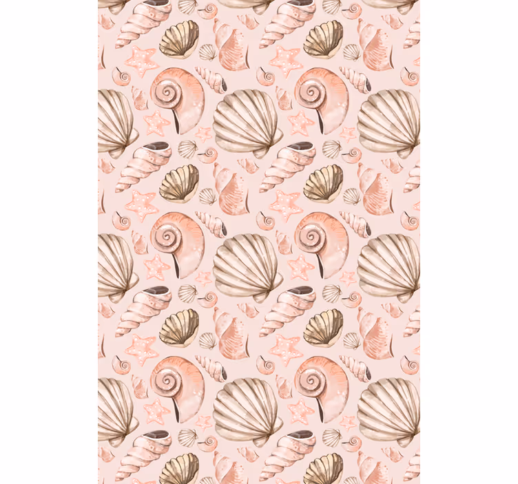 Tapete tiere mit pastellfarbenen muscheln - TenStickers