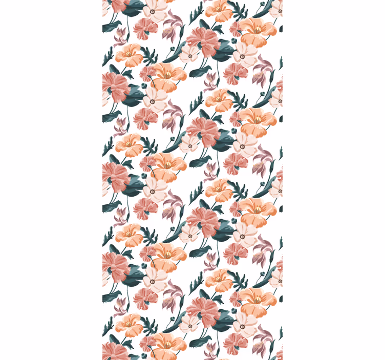 Tapeten schlafzimmer mit schönem pastellblumenmuster - TenStickers