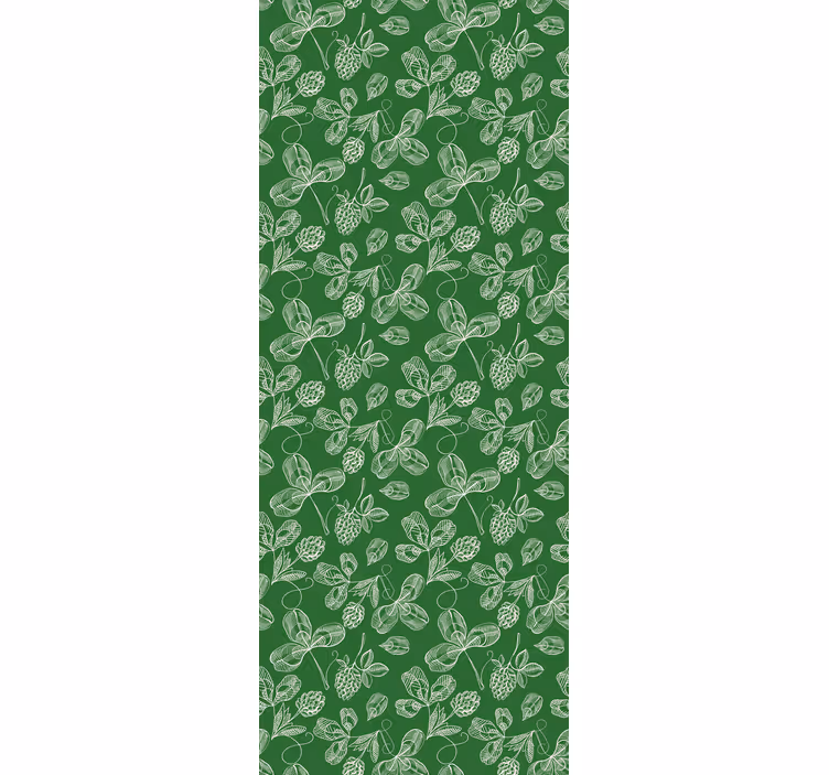 Tapeten schlafzimmer mit grünem magnolienzweig-muster - TenStickers
