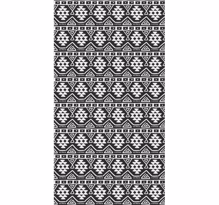 Tapete muster schwarz-weiß bohemian design - TenStickers