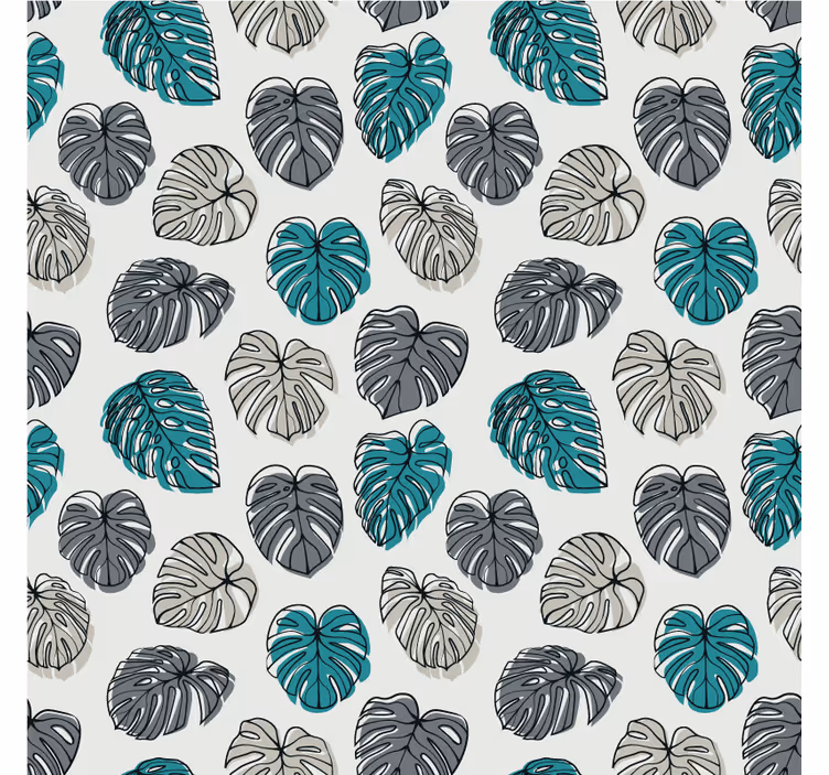 Tapeten schlafzimmer mit monstera blattmuster - TenStickers