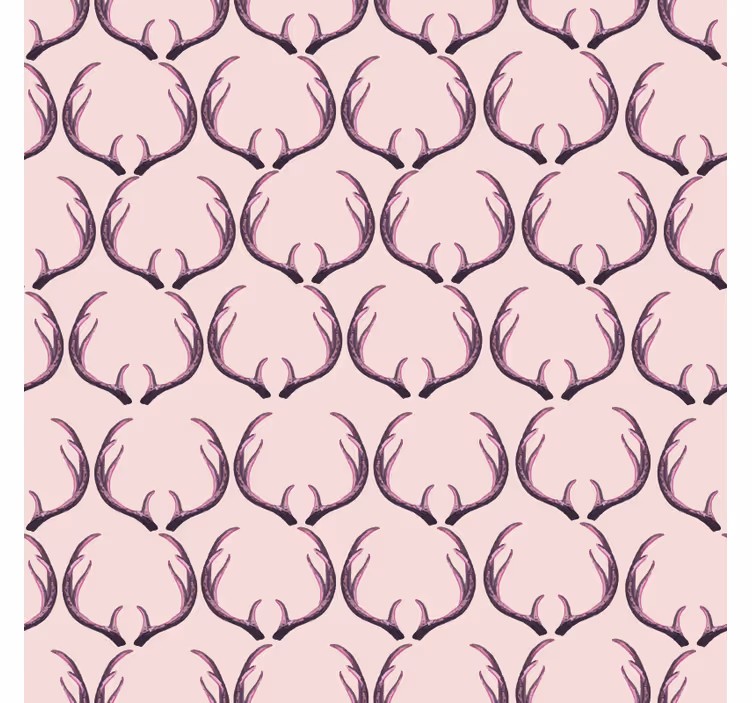 Tapete tiere mit rosa hirschgeweihen - TenStickers