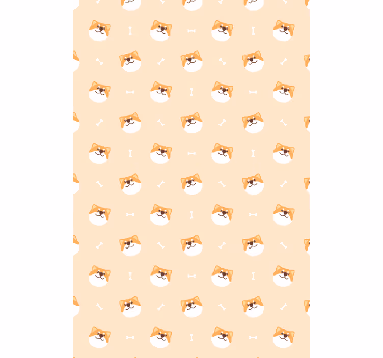 Tapete tiere mit süßem hundegesicht cartoon - TenStickers