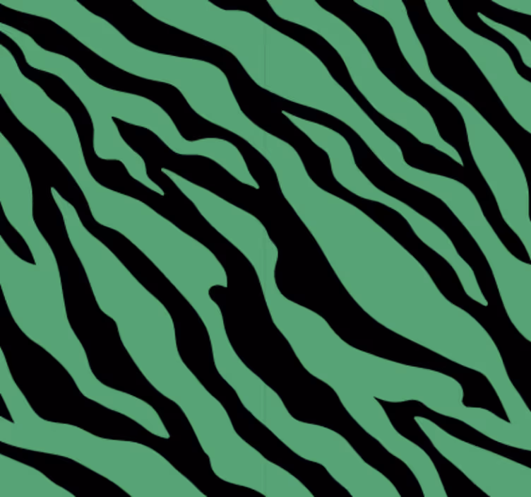 Tapete tiere im grünen zebra design - TenStickers