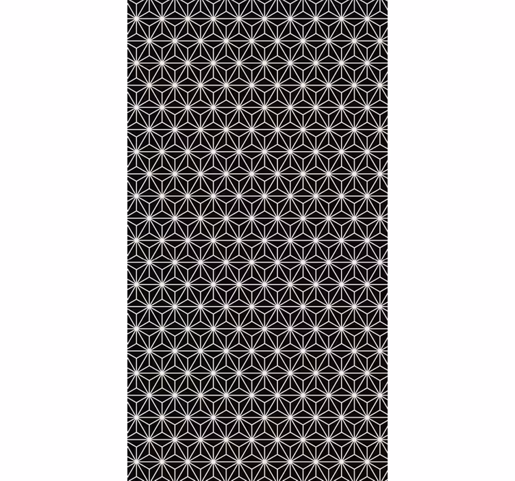 Tapete büro mit schwarz-weißen geometrischen rauten - TenStickers